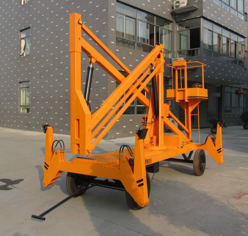 Bent arm type lifting platform