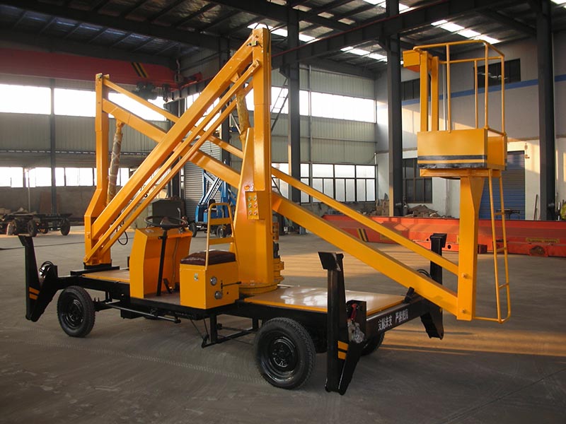 Bent arm type lifting platform