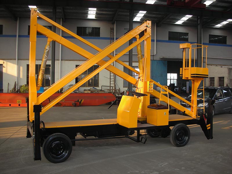 Bent arm type lifting platform