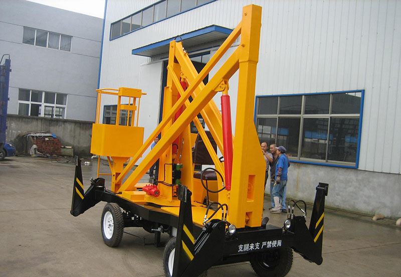 Bent arm type lifting platform